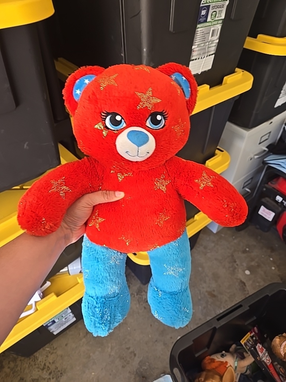 Build-A-Bear DC Comics Wonder Woman Plush Teddy Bear Red Blue Stars